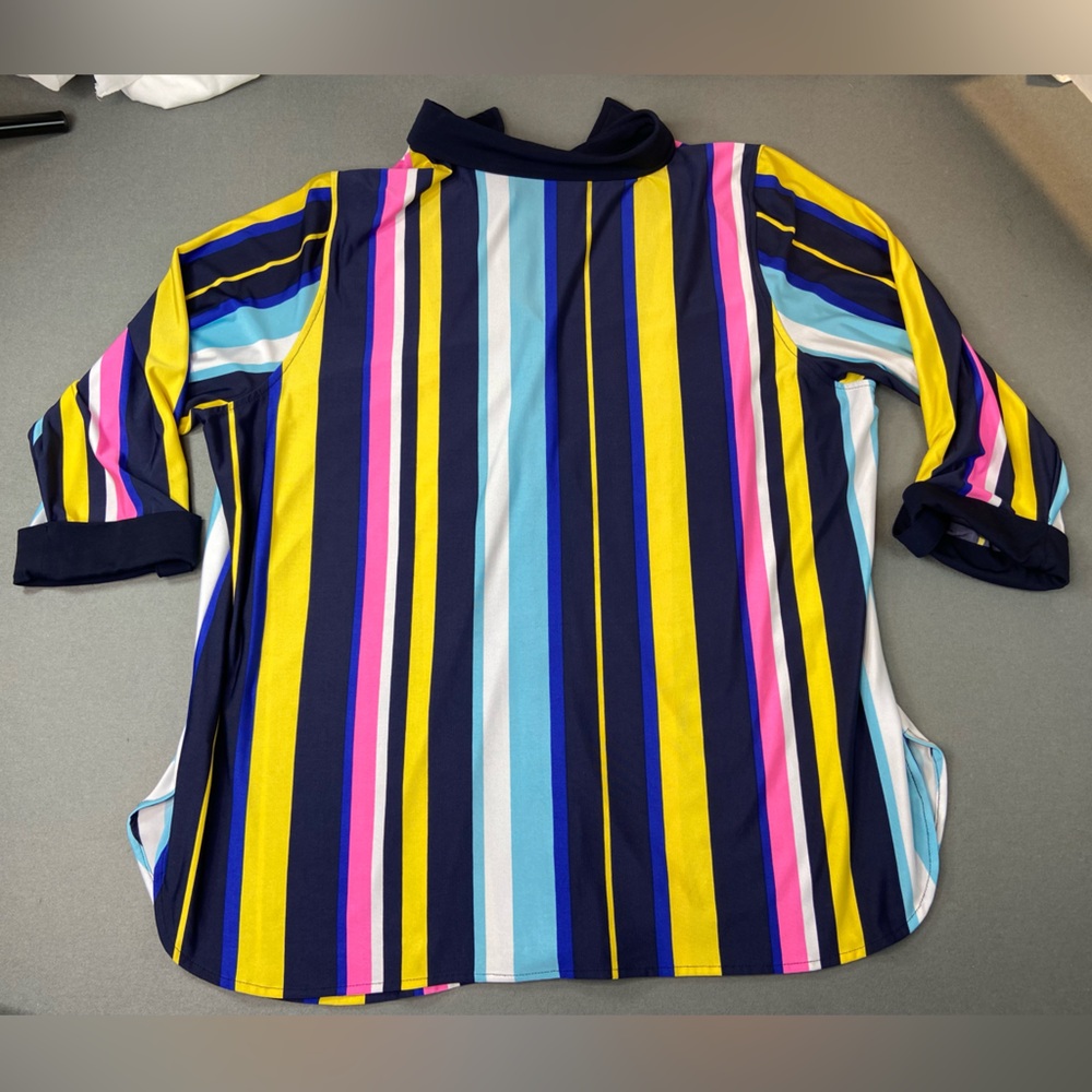 NYGuard Striped Button-Down‎ Shirt size 1X - Picture 2 of 8